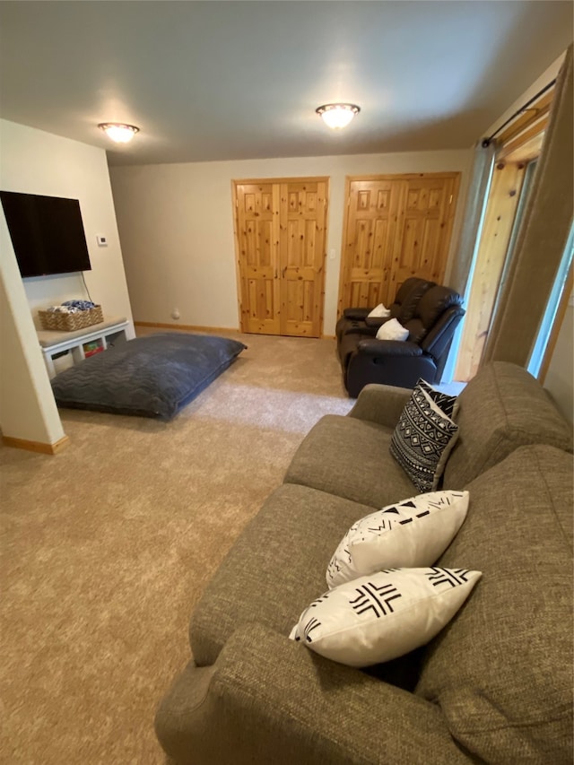 view of carpeted living room