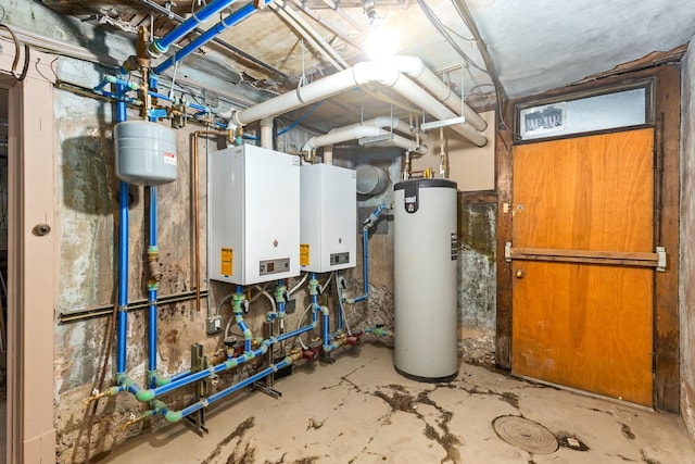 utilities with gas water heater and water heater