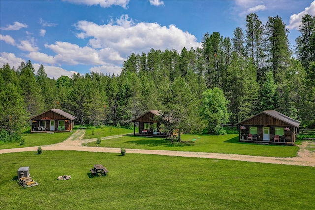 surrounding community featuring a yard and a gazebo