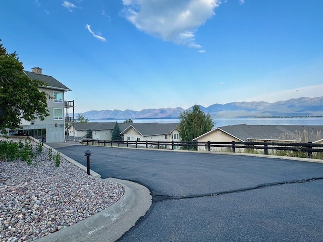 view of road with a mountain view