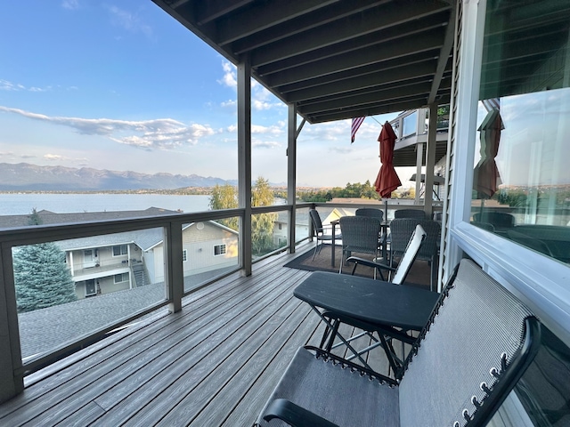 100 Rocky Point Rd Unit B-2, Polson, MT 59860 - wooden deck featuring a water view