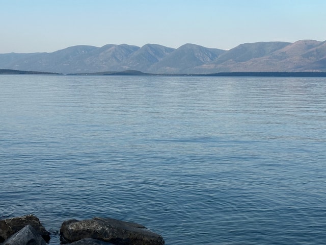 view of water feature featuring a mountain view