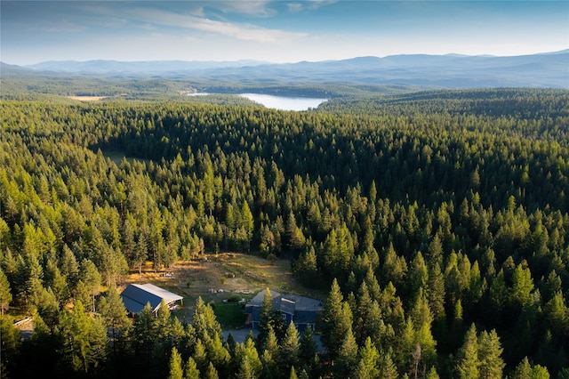 965 Ksanka Foothills Rd, Eureka, MT 59917 - aerial view with a wooded view and a mountain view