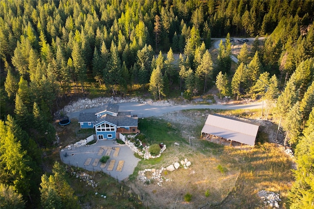 965 Ksanka Foothills Rd, Eureka, MT 59917 - drone / aerial view featuring a forest view