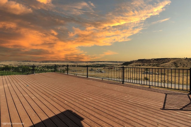 view of deck at dusk