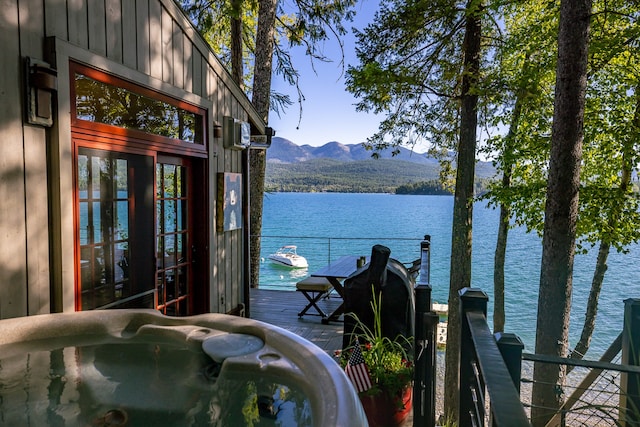 property view of water featuring a mountain view