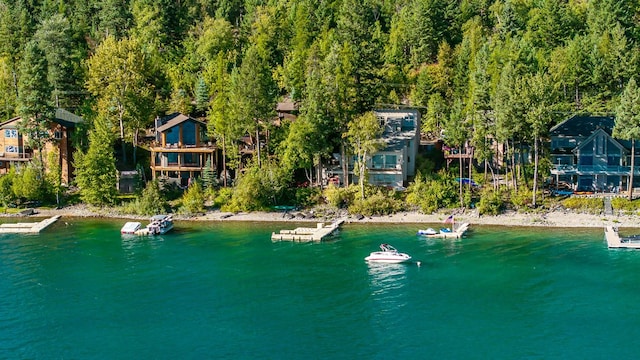 1320 W Lakeshore Dr, Whitefish, MT 59937 - view from above of property featuring a nearby body of water