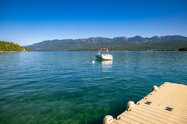 1320 W Lakeshore Dr, Whitefish, MT 59937 - dock area with a water and mountain view