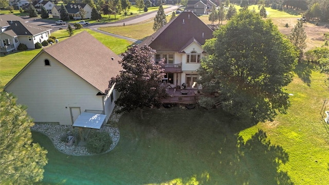 aerial view featuring a residential view