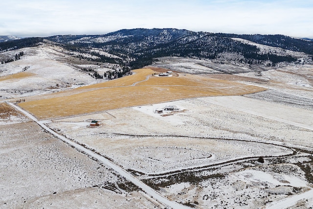 aerial view featuring a mountain view