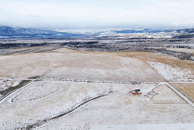 drone / aerial view with a mountain view