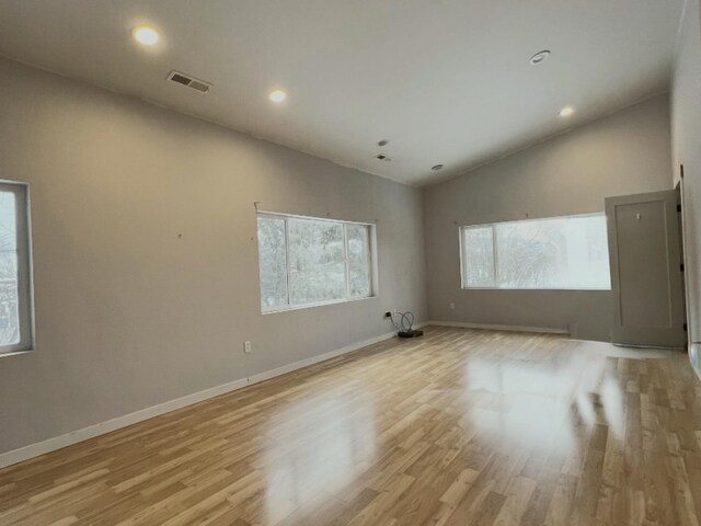 bedroom featuring hardwood / wood-style flooring and a closet