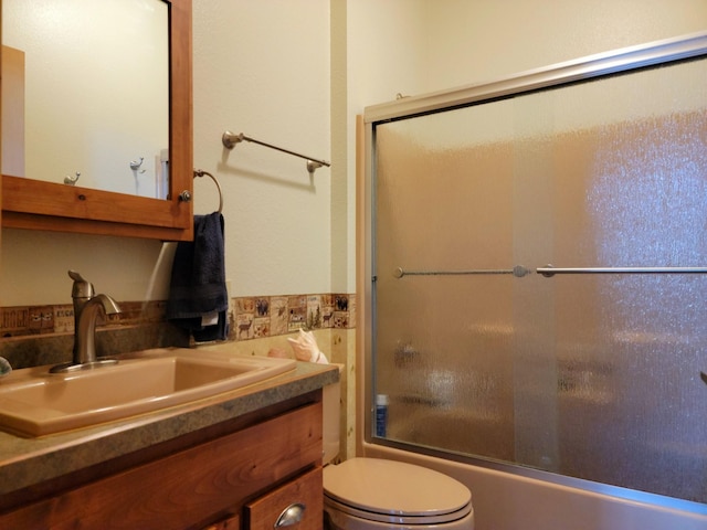 2 Rainbow Ct, Noxon, MT 59853 - bathroom with vanity and bath / shower combo with glass door