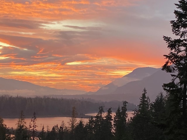 2 Rainbow Ct, Noxon, MT 59853 - view of mountain backdrop featuring a heavily wooded area and a nearby body of water