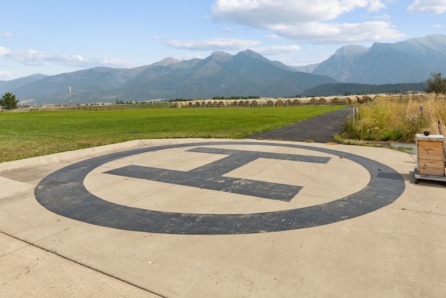 property view of mountains featuring a rural view