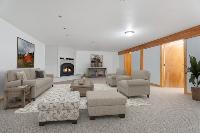 view of carpeted living room