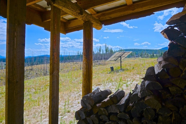 mountain view with a rural view