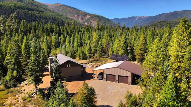 aerial view featuring a mountain view