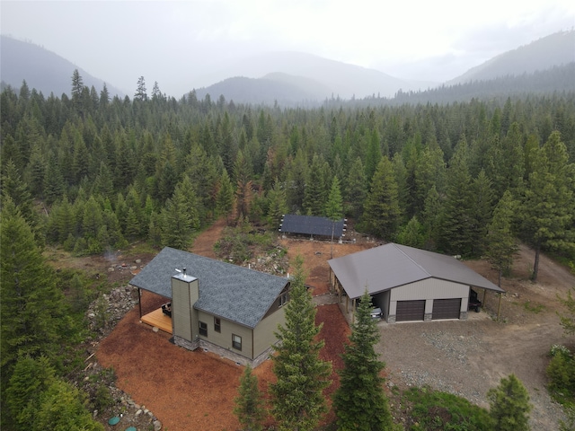 aerial view featuring a mountain view