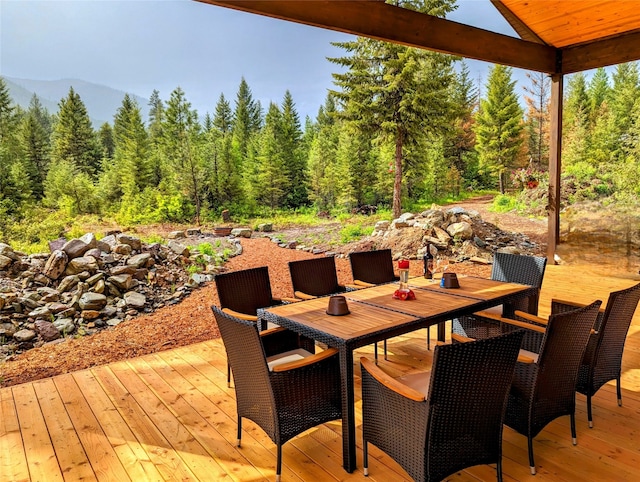 view of patio with a deck