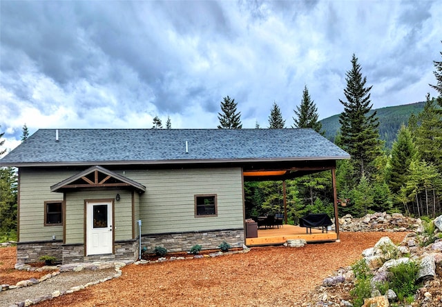 view of front of house featuring a deck