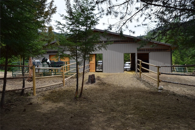 view of horse barn