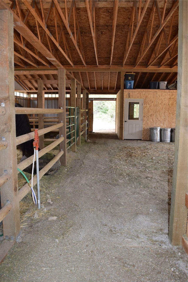 view of horse barn