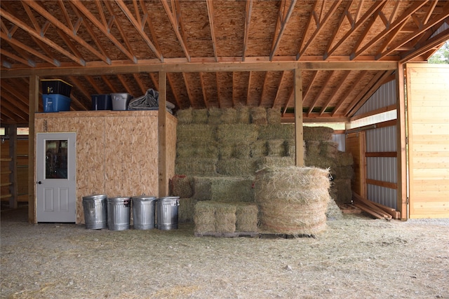 miscellaneous room featuring vaulted ceiling