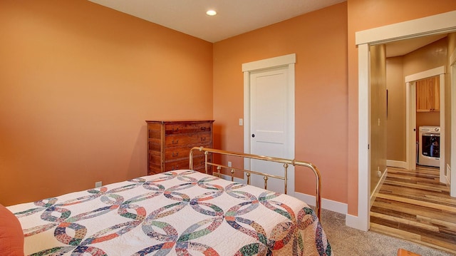 bedroom featuring carpet flooring