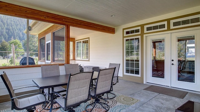 view of patio with french doors