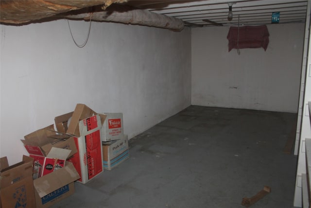 view of basement