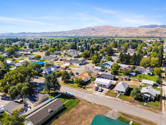 aerial view featuring a mountain view