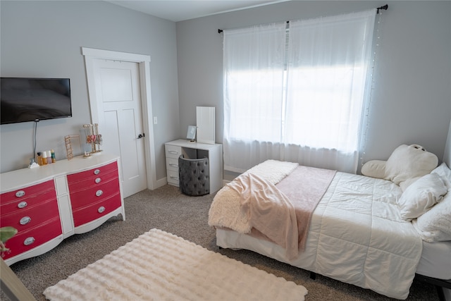 bedroom with carpet