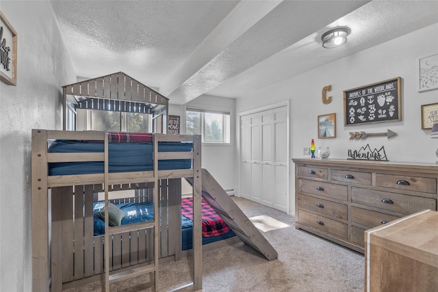 2100 Four Mile Way, Kalispell, MT 59901 - bedroom with a textured ceiling, carpet, and a closet