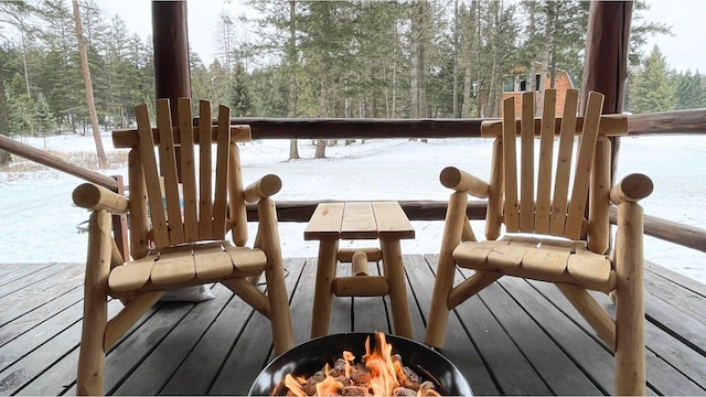 2100 Four Mile Way, Kalispell, MT 59901 - view of wooden deck