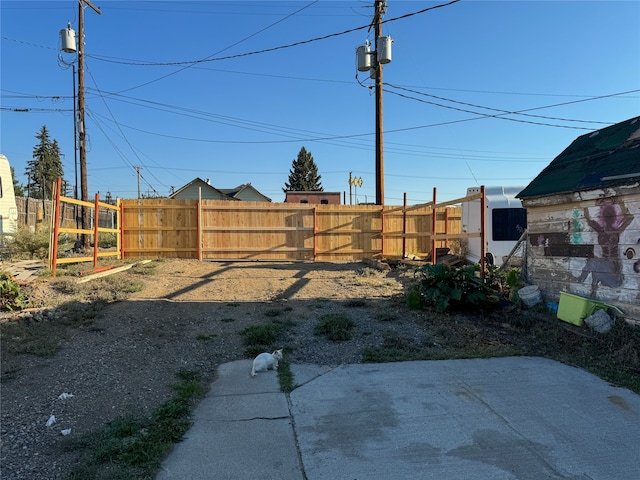 view of yard with a patio area