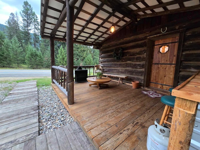 view of wooden terrace