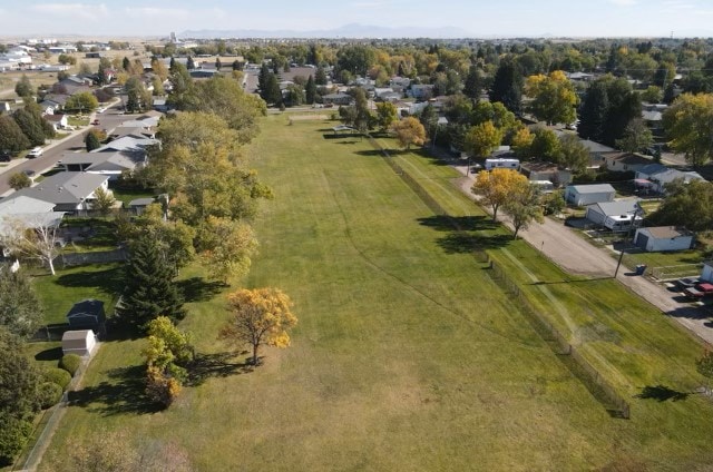 drone / aerial view with a residential view