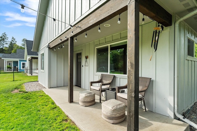 view of patio with fence