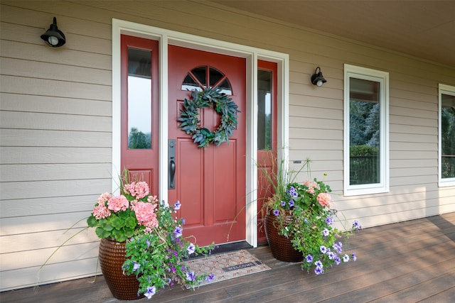 view of doorway to property