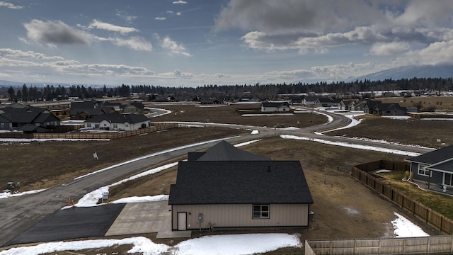 drone / aerial view with a residential view