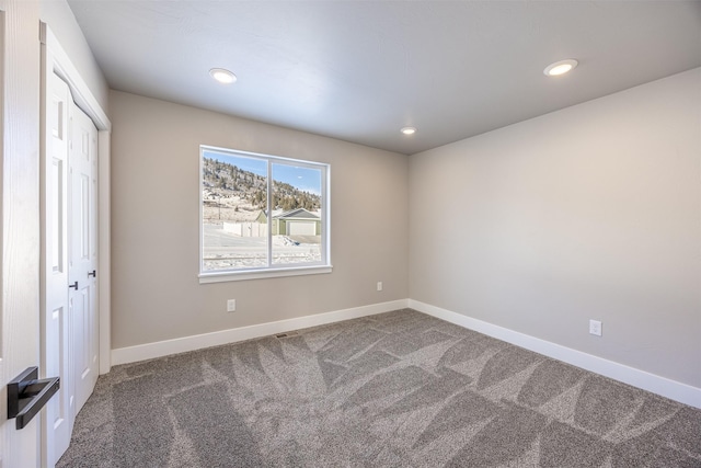 view of carpeted empty room