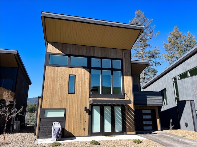 view of contemporary house