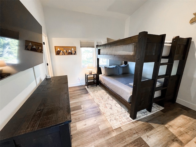 bedroom featuring hardwood / wood-style flooring