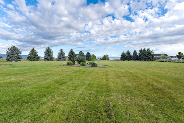 view of yard featuring a rural view