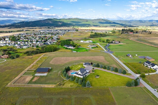 aerial view featuring a mountain view