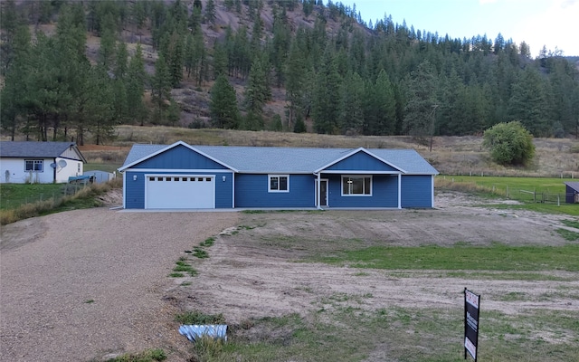 view of front facade with a garage