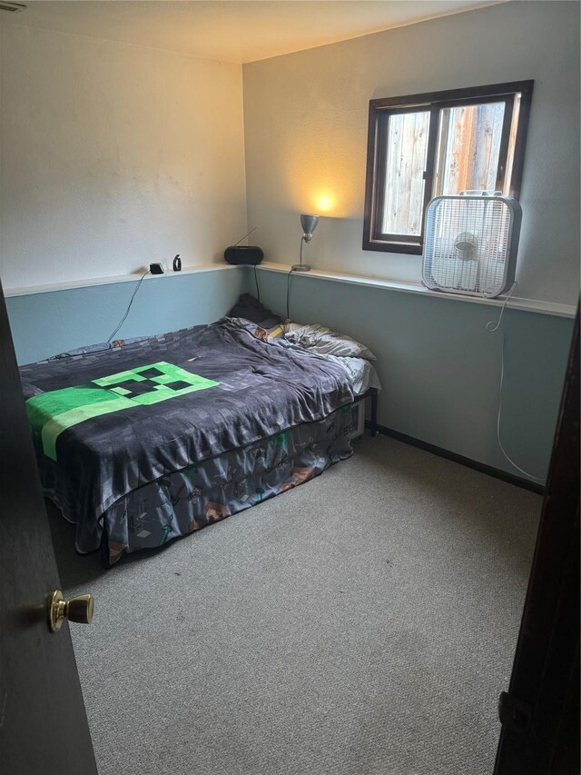 bedroom with carpet