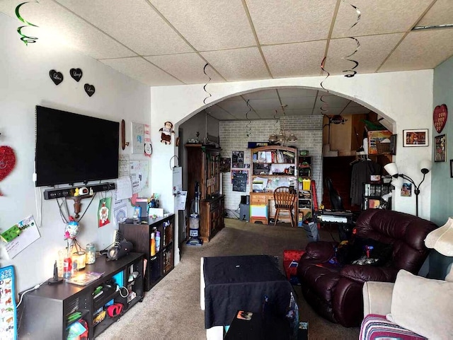 view of carpeted living room