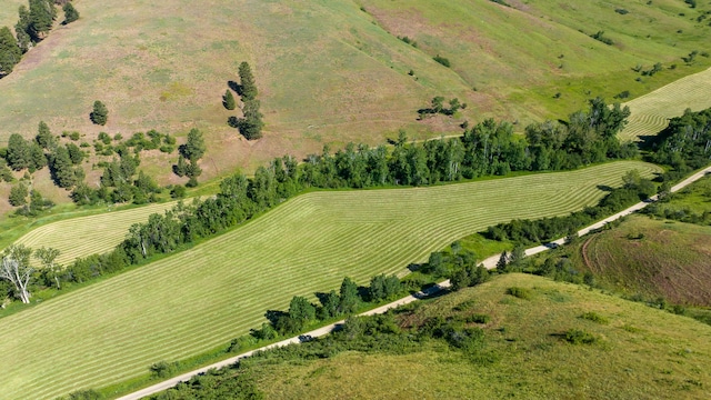 aerial view featuring a rural view